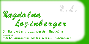 magdolna lozinberger business card